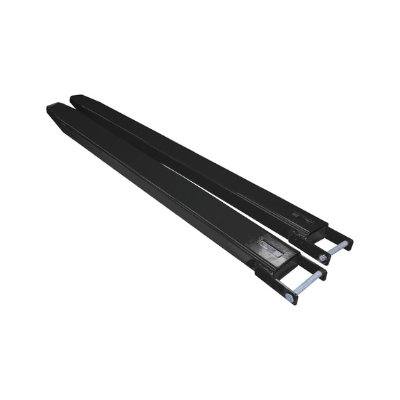 BAUER S&Uuml;DLOHN Vorkverlengingen, dichte uitvoering, lengte 1800 mm, bxh 148x76 mm, RAL 7021 - Vorkverlenging, onderzijde dicht