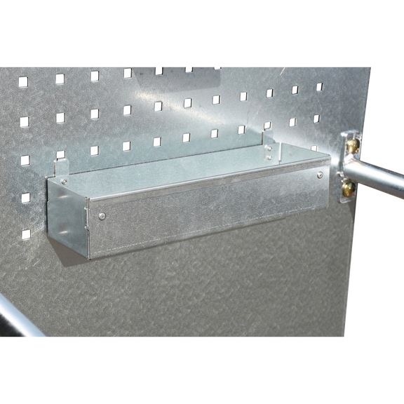 BAUER S&Uuml;DLOHN Mobile collection tray 1x200 litres, 870x890x2110 mm, zinc-plated - Mobil toplama kabı