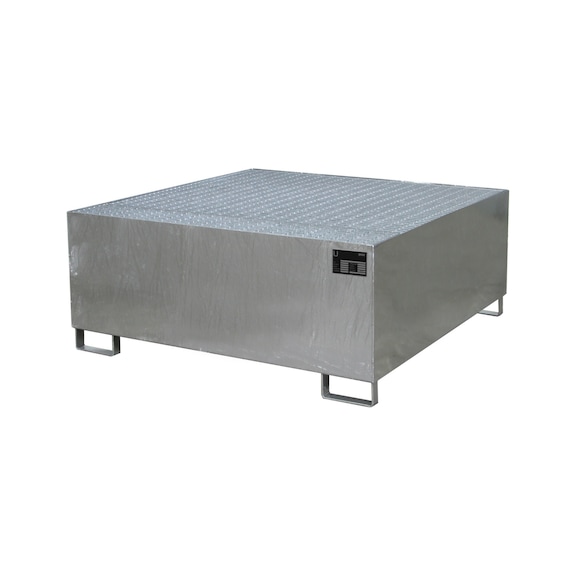 BAUER S&Uuml;DLOHN Стоманена тава за съхранение за 1x IBC ДxШxВ 1460x1460x620 mm галванизирана - Тава за съхранение от стомана
