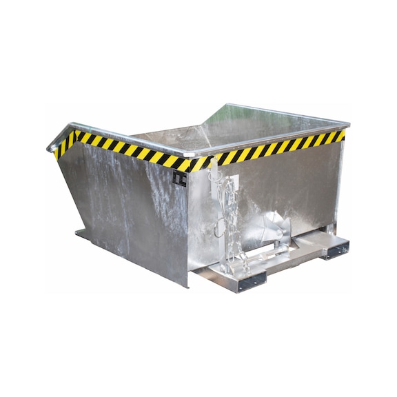 BAUER S&Uuml;DLOHN Devirmeli konteyner, GU 750 tip, kapasite 0,75 m&sup3;, UxGxY 1440x1280x680 mm, galv. - Uygun devirme a&ccedil;ısıyla devirmeli varil, d&uuml;ş&uuml;k genel y&uuml;kseklik