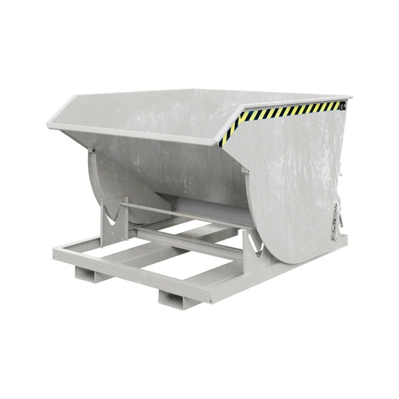 BAUER S&Uuml;DLOHN Conteneur basculable cap. 1,50 m&sup3; LxlxH 1760x1560x1270 mm galvanis&eacute; - Bac &agrave; bec avec m&eacute;canisme de d&eacute;placement – pour les marchandises en vrac lourdes