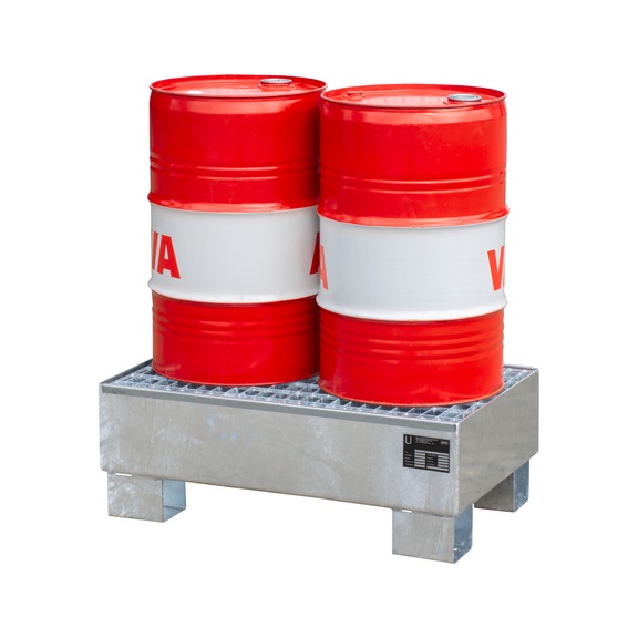 BAUER S&Uuml;DLOHN BAUER opvangbak thermisch verzinkt voor 2 vaten van 60L LxBxH 800x500x290 mm - Opvangbak voor vaten van 60 liter