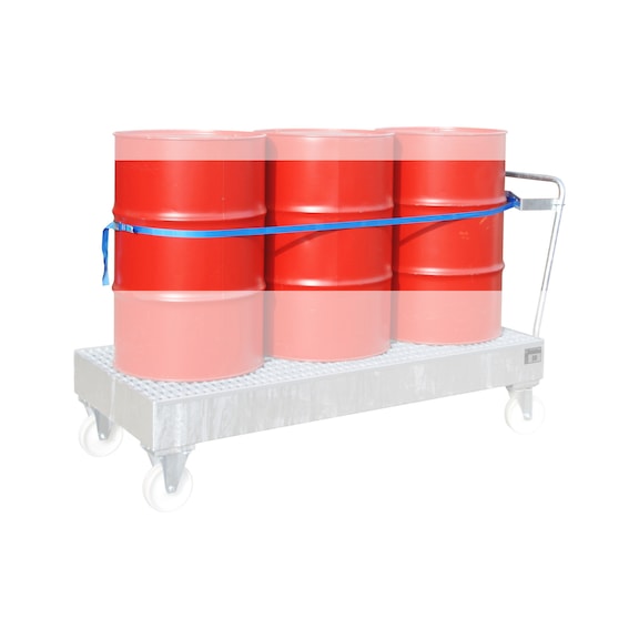 BAUER S&Uuml;DLOHN Tether for 3 x 200 litre drum - Tether for mobile collection trays