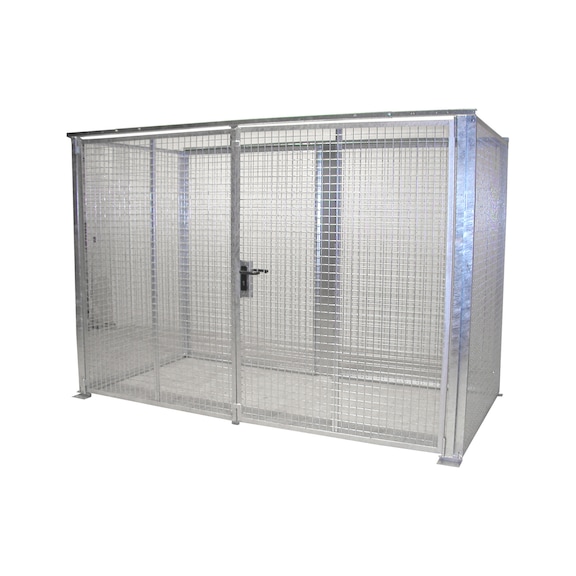 BAUER S&Uuml;DLOHN G&aacute;zpalackkont&eacute;ner, GFC-M 4-DF t&iacute;pus, HxSzxMa 3100x1500x2070 mm - G&aacute;zpalack-kont&eacute;ner tető n&eacute;lk&uuml;l, duplasz&aacute;rny&uacute; ajt&oacute;val