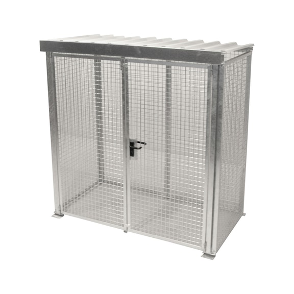 BAUER S&Uuml;DLOHN Conteneur de bouteilles de gaz avec toit, avec double porte battante - 1