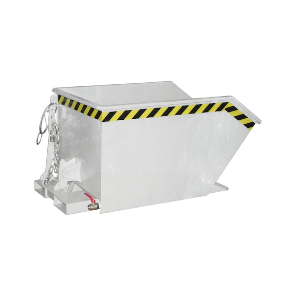 BAUER S&Uuml;DLOHN BAUER spaanderbak inhoud 050 m3 LxBxH 1440x780x680 mm verzinkt - Spaandercontainers, kantelen vanaf de bestuurdersstoel van de heftruck