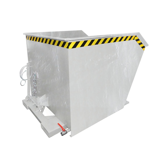 BAUER S&Uuml;DLOHN BAUER spaanderbak inhoud 100 m3 LxBxH 1640x1280x780 mm verzinkt - Spaandercontainers, kantelen vanaf de bestuurdersstoel van de heftruck