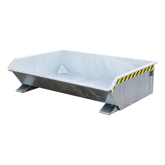 BAUER S&Uuml;DLOHN Mini-conteneur basculable SMGU 610, couleur : zinc - Mini-conteneur basculable type&nbsp;SMGU
