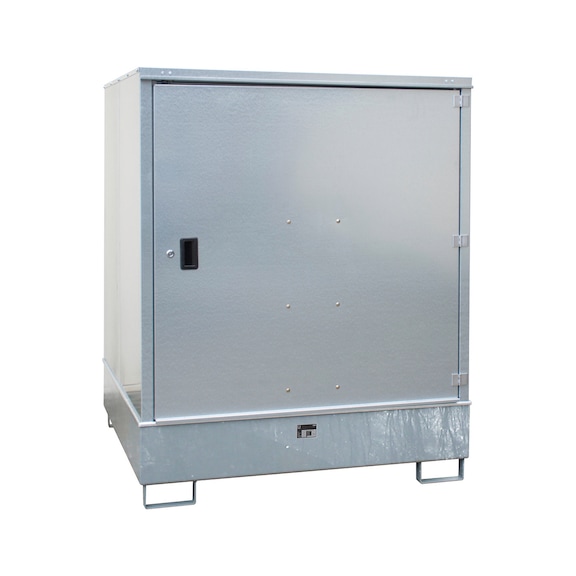 BAUER S&Uuml;DLOHN Conten. sust. pelig. 1475&times;1490&times;1800 mm 4 LG bidones Ig 200 vol. rec. 467 L - Armario para materiales peligrosos para bidones de 200 l