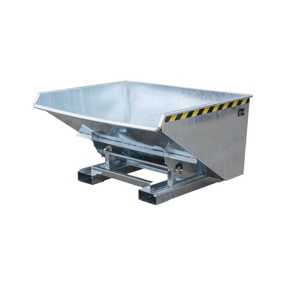BAUER S&Uuml;DLOHN Recipient basculant tip EXPO 900 capacitate 0,90 m&sup3;, 1260x1570x835 mm galvanizat - Recipient basculant cu mecanism de rulare - &icirc;nălțime totală redusă