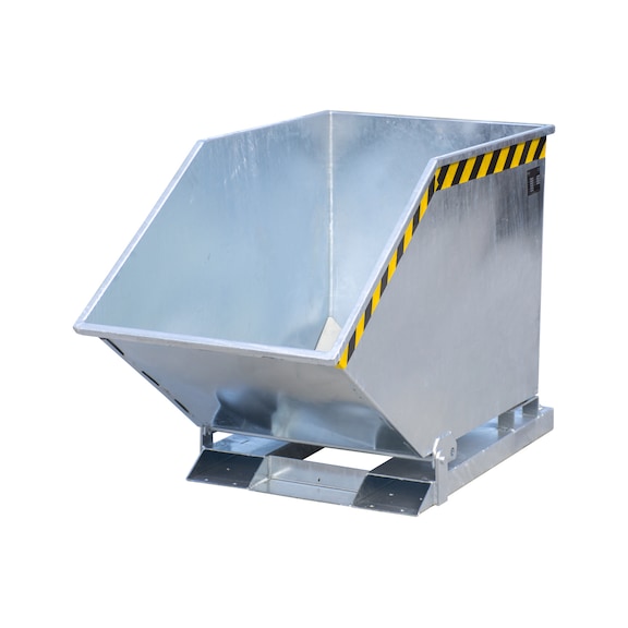 BAUER S&Uuml;DLOHN Sp&auml;ne-Kippmulde Inhalt 400 Liter LxBxH 1320x670x840 mm verzinkt - Sp&auml;nebeh&auml;lter, manuelles Kippen