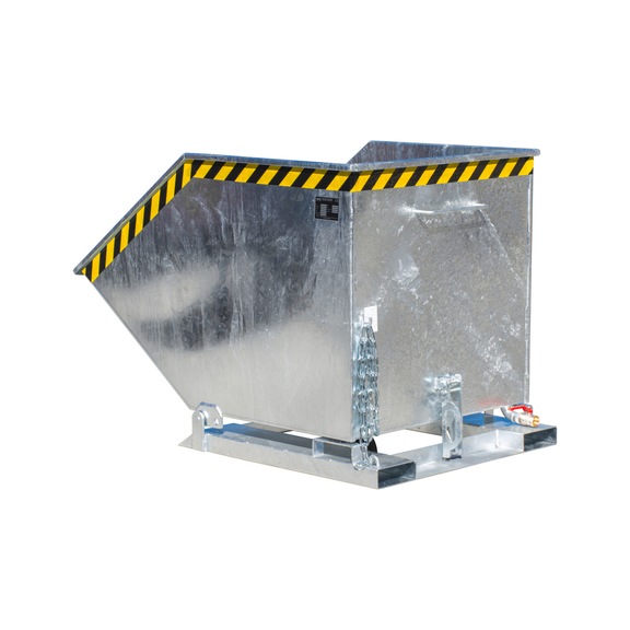 BAUER S&Uuml;DLOHN BAUER verzinkte kiepbak voor spaanders, inhoud 800 l, lxbxh 1420 x 910 x 980 mm - Spaandercontainers, handmatig kantelen