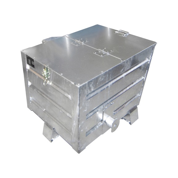 BAUER S&Uuml;DLOHN Benne basculante gerb. type BSK 30 cap. 0,30 m&sup3;, LxlxH 800x600x600 mm galv. - Benne basculante gerbable