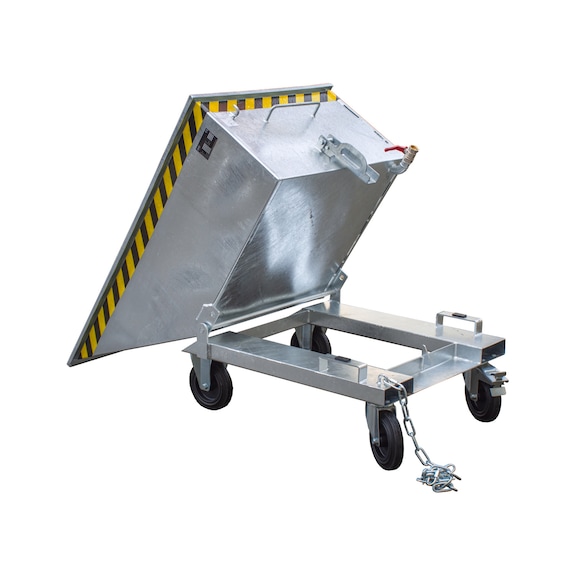 BAUER S&Uuml;DLOHN Talaş damperi g&ouml;vdesi, al&ccedil;ak, 400 litre, UxGxY 1390x840x610 mm, galvanizli - Talaş konteynerleri, manuel devirme