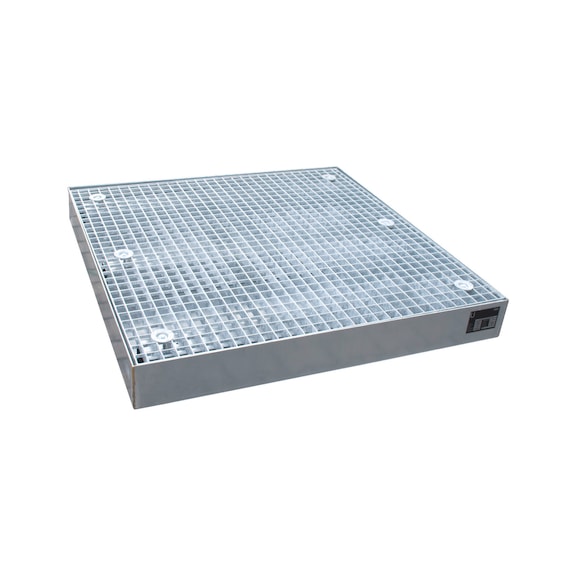 BAUER S&Uuml;DLOHN Тава за предпазване на пода ДxШxВ 1000x1000x123 mm, вместимост 80 l, галв. - Тава за предпазване на пода