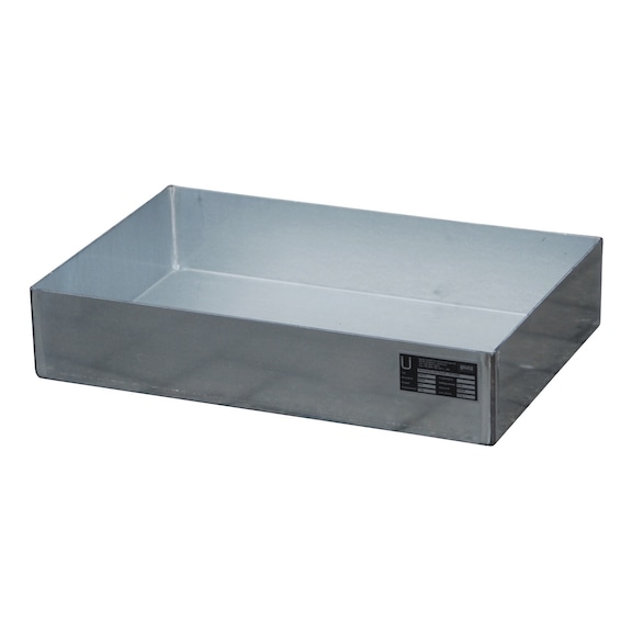 BAUER S&Uuml;DLOHN Peque&ntilde;a band. envase palets, volumen recogida 20 l, 600x400x120 mm, galv. - Bandeja colectora para contenedores peque&ntilde;os