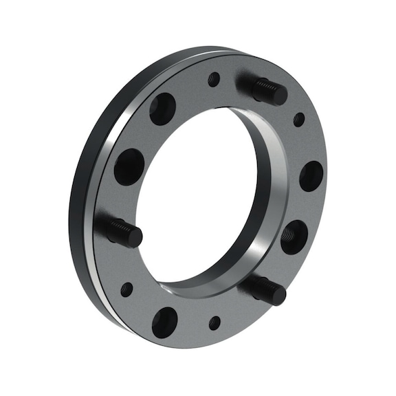 R&Ouml;HM Intermediate flange ISO 702-1 (DIN 55028), size 52/65-A8, with adjusting screw - Centering flange (standardized tool parts, tool and die, other)