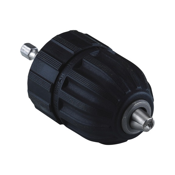 R&Ouml;HM Keyless drill chuck EXTRA80-RV, size 10, 1/4-inch hex shank, plastic - Drill chuck keyless