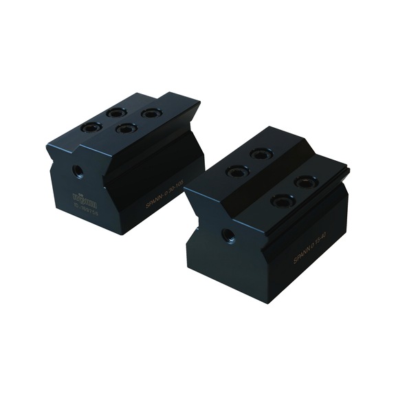 R&Ouml;HM Double prism jaw, reversible, with fine adjustment, size 92 - Clamping element, quick change (parts)
