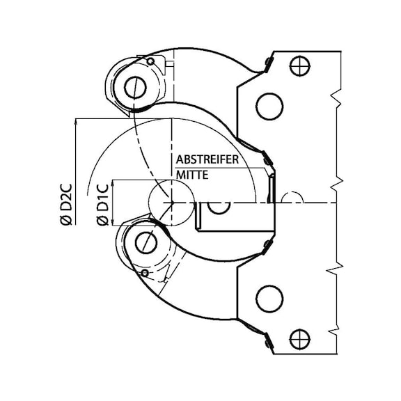 R&Ouml;HM RB centre scraper, 1831220 - Clamping tool (other)