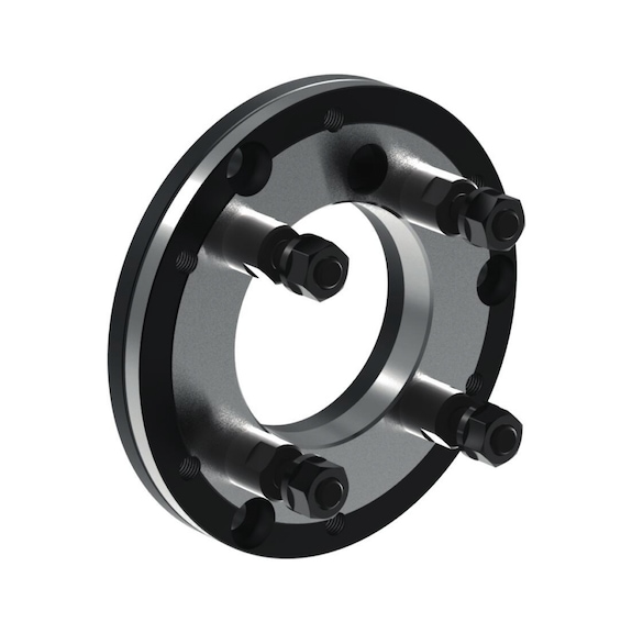 R&Ouml;HM Steel intermediate flange to DIN ISO 702-3, flange size 6, diameter 200 - Centering flange (standardized tool parts, tool and die, other)