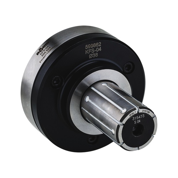 R&Ouml;HM MFS sleeve mandrel, manually operated, size 5, with flange mounting - Lathe tip, arbor, chuck (machine tool)