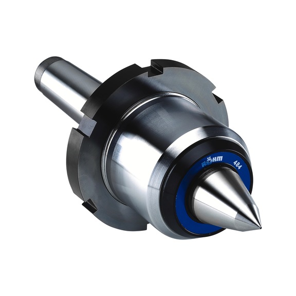 R&Ouml;HM Rotating centring tips, 60 degrees, MK 4, size 484, with release nut - Live Centering tip (drill bat)