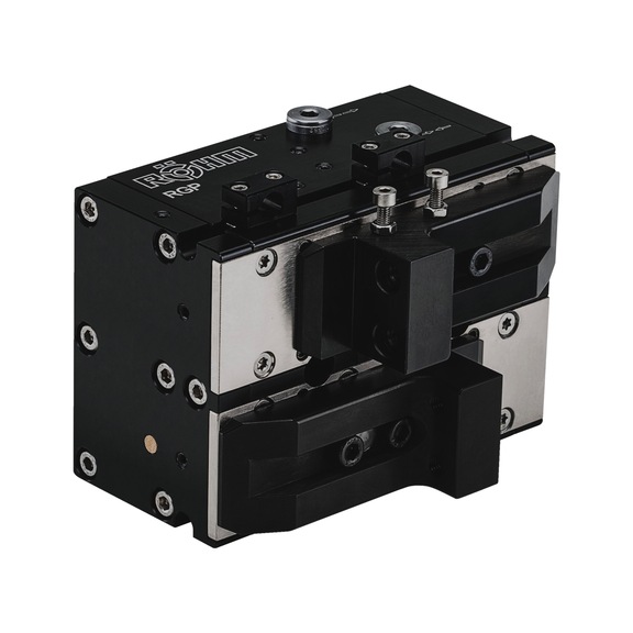 R&Ouml;HM RGP-40-GI, pneumatic long-stroke gripper, gripping force safety device for internal clamping - Parallel air gripper