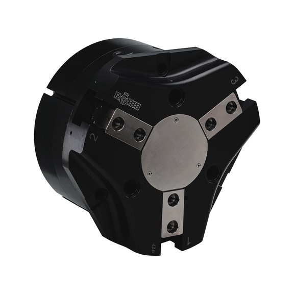 R&Ouml;HM RZP-240/3-1 GA Centric gripper, long jaw stroke, gripping force safety device (external) - Parallel air gripper
