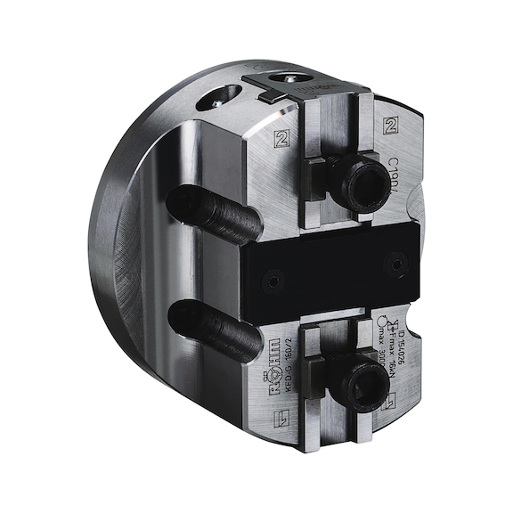 R&Ouml;HM KFD-G 160 high-torque chuck, 2-jaw, large jaw travel, cylindrical mounting - Lathe tip, arbor, chuck (machine tool)