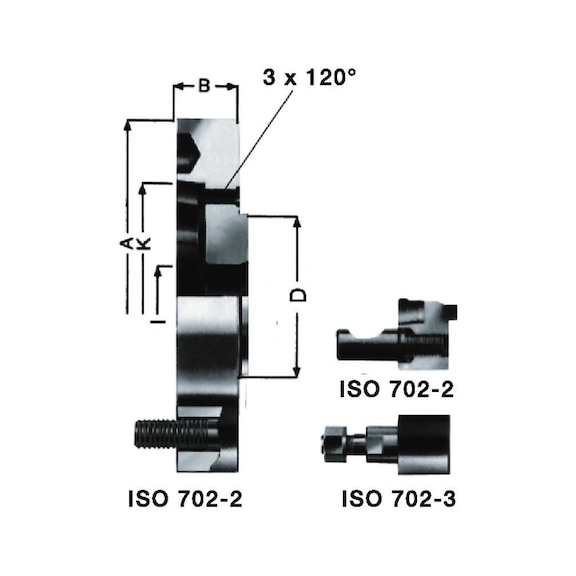 R&Ouml;HM Mounting flange, short taper 5, external diameter 140, without spring assembly - Drill bit (other)