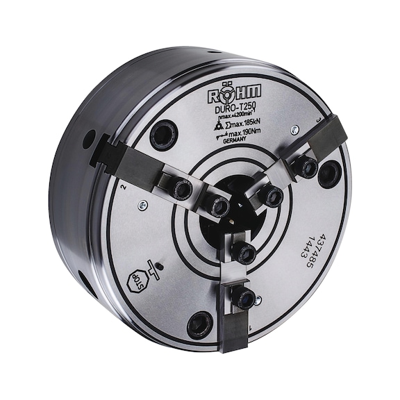 R&Ouml;HM DURO-T 630, KK 15, ISO 702-3, stud bolts and flanged nut, base jaws - Lathe tip, arbor, chuck (machine tool)