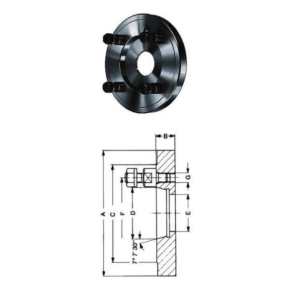 R&Ouml;HM Centering flange (standardized tool parts, tool and die, other)