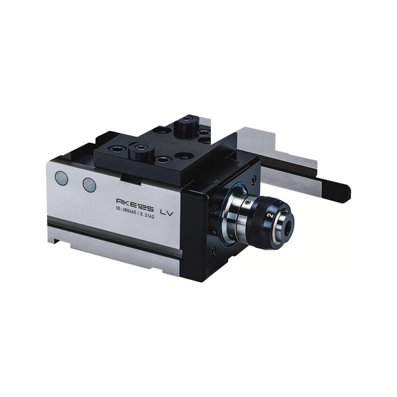 R&Ouml;HM NC Compact Clamp RKE-LV, jaw width 125, with reversible stepped jaws - Machine vice