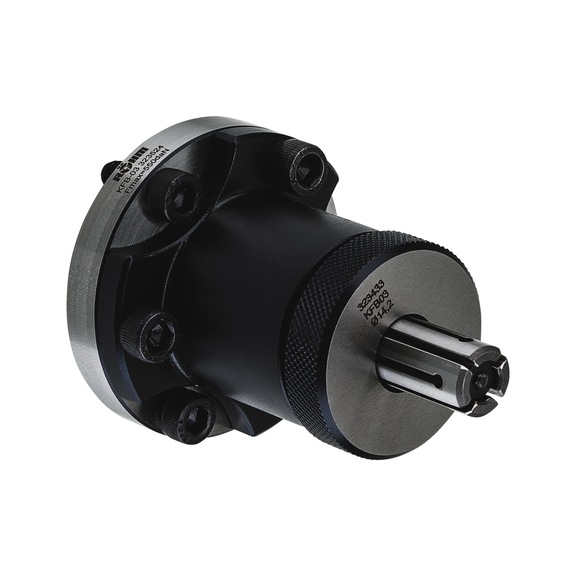R&Ouml;HM KFB power-operated sleeve mandrel, size 4, with flange mounting - Lathe tip, arbor, chuck (machine tool)