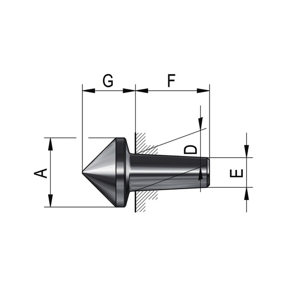 R&Ouml;HM Replaceable inserts for rotating centring tips, size 102, 90 degrees - Drill bit (other)