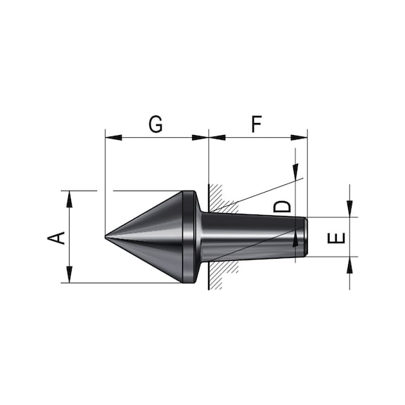 R&Ouml;HM Replaceable inserts for rotating centring tips, size 114, 60 degrees - Drill bit (other)