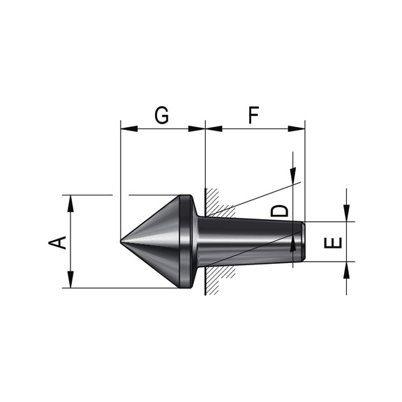 R&Ouml;HM Replaceable inserts for rotating centring tips, size 106, 75 degrees - Drill bit (other)