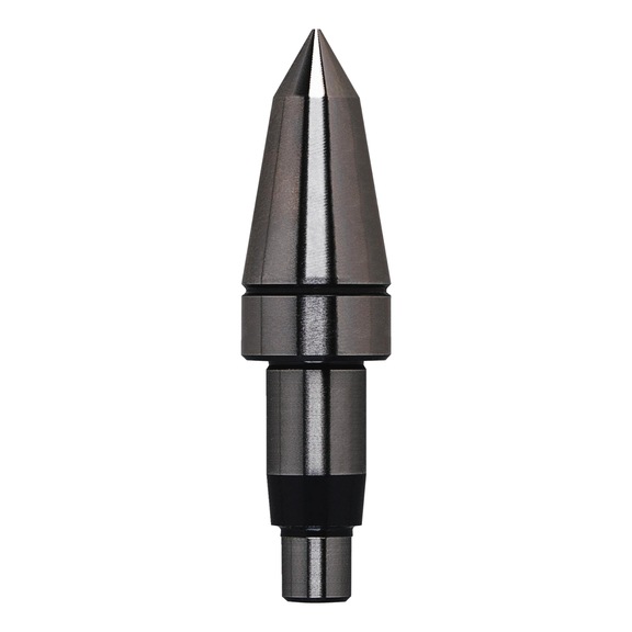 R&Ouml;HM Replacement running tip, 60 degrees, sizes 752 + 753; extended NC tip with carbide insert - Live center taper (drill bat)
