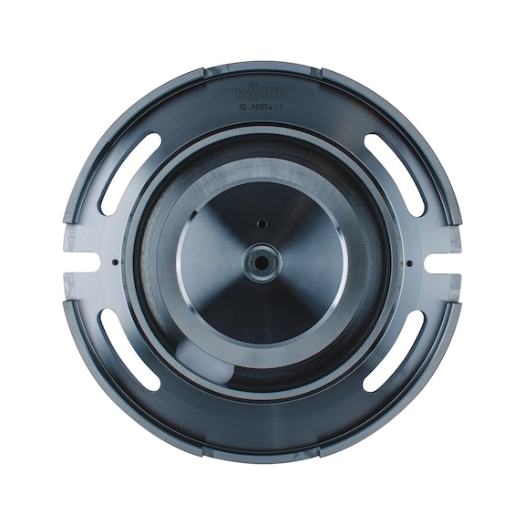 R&Ouml;HM Universal turning plate, size 5/6, with fixing screws and slotted nuts - Rotary disc for bench-vice
