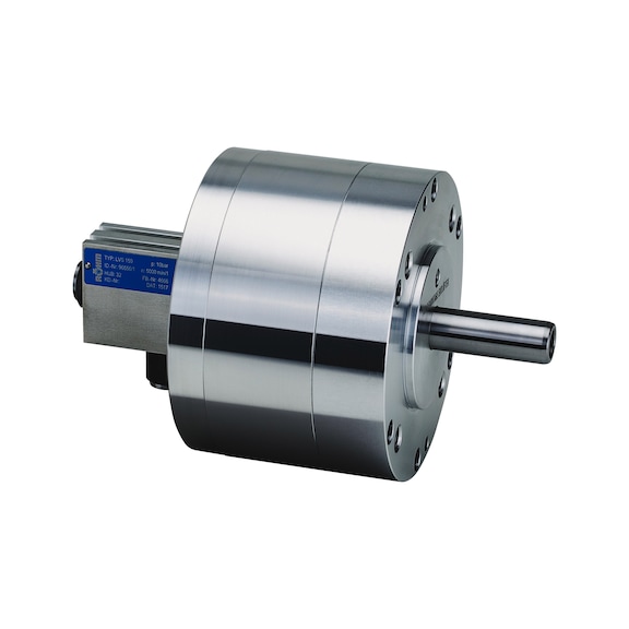 R&Ouml;HM LVS pneumatic solid-clamping cylinder without through-hole, size 350, with safety device - Scale cylinder (pneumatics)