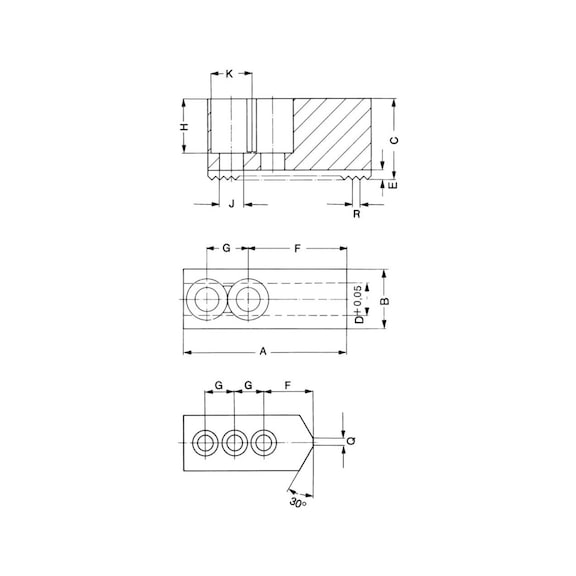 R&Ouml;HM Attachment jaws, size 160, 2-jaw set, hardenable, 90-degree pointed teeth - Cutting machine tool (accessories, additional equipment, other)