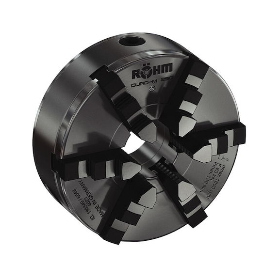 R&Ouml;HM Duro-M 200/6 flat-spiral chuck, cylindrical shank, front clamping - Lathe tip, arbor, chuck (machine tool)