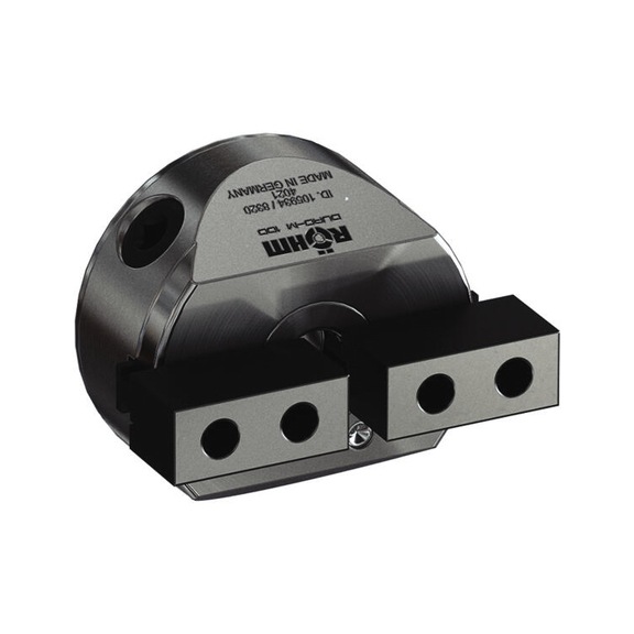 R&Ouml;HM Duro-M 100/2 flat-spiral chuck, cylindrical shank, basic jaws and non-stepped - Lathe tip, arbor, chuck (machine tool)