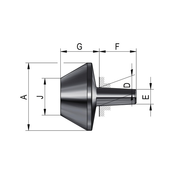 R&Ouml;HM Replaceable inserts for rotating centring tips, size 104, for hollow bodies - Drill bit (other)