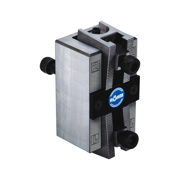 R&Ouml;HM GF 100 two-jaw gripper chuck for bar feeding, for DIN 69880 cylindrical shank - Lathe tip, arbor, chuck (machine tool)
