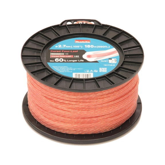 MAKITA FourLeaf cloverleaf-shaped mowing line, 2.7 mm, 180 m, noise-reduced 1917V5-8 - Trimmer line