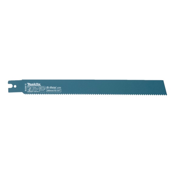 MAKITA BiM 260/8Z reciprocating blade, 8 tpi, length 232 mm, thickness 1.6 mm, 5 pieces E-26216 - Reciprocating saw blades for metal