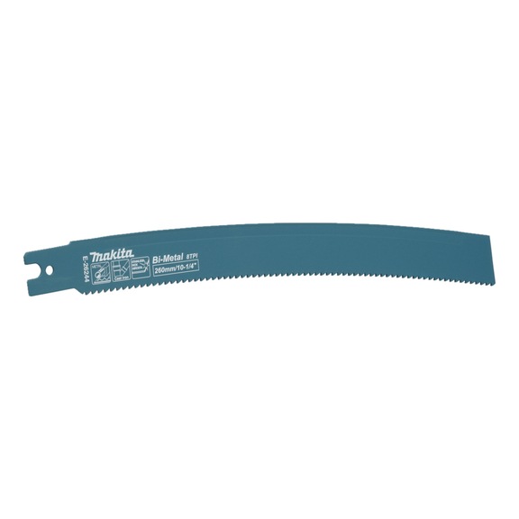 MAKITA BiM 260/8Z reciprocating blade, 8 tpi, length 232 mm, thickness 1.6 mm, curved, 5 pieces E-26244 - Reciprocating saw blades for metal