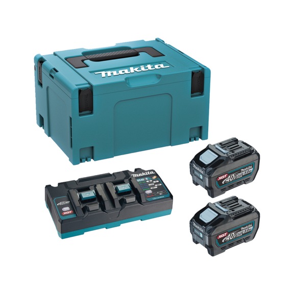 MAKITA Power Source Kit 40V, 2 batteries, 5 Ah Gen.2, MAKPAC PSKGPT2J dual fast charger - Power Source-Kits XGT 40V max.